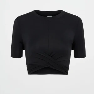 Outlet Aje ATHLETICA Crop Twist Front Tee 130 Black