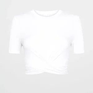 Best Aje ATHLETICA Crop Twist Front Tee 130 White