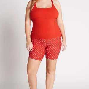 Sale Aje ATHLETICA Cropped Adjustable Strap Racerback Tank 117 Garnet Red