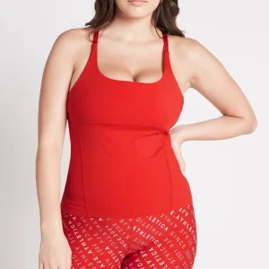 Sale Aje ATHLETICA Cropped Adjustable Strap Racerback Tank 117 Garnet Red