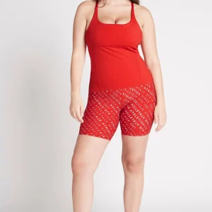 Sale Aje ATHLETICA Cropped Adjustable Strap Racerback Tank 117 Garnet Red
