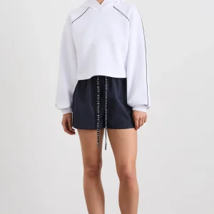 Online Aje ATHLETICA Cropped Contrast Hoodie 405 White