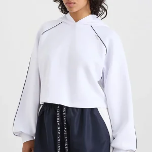 Online Aje ATHLETICA Cropped Contrast Hoodie 405 White