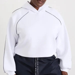 Online Aje ATHLETICA Cropped Contrast Hoodie 405 White