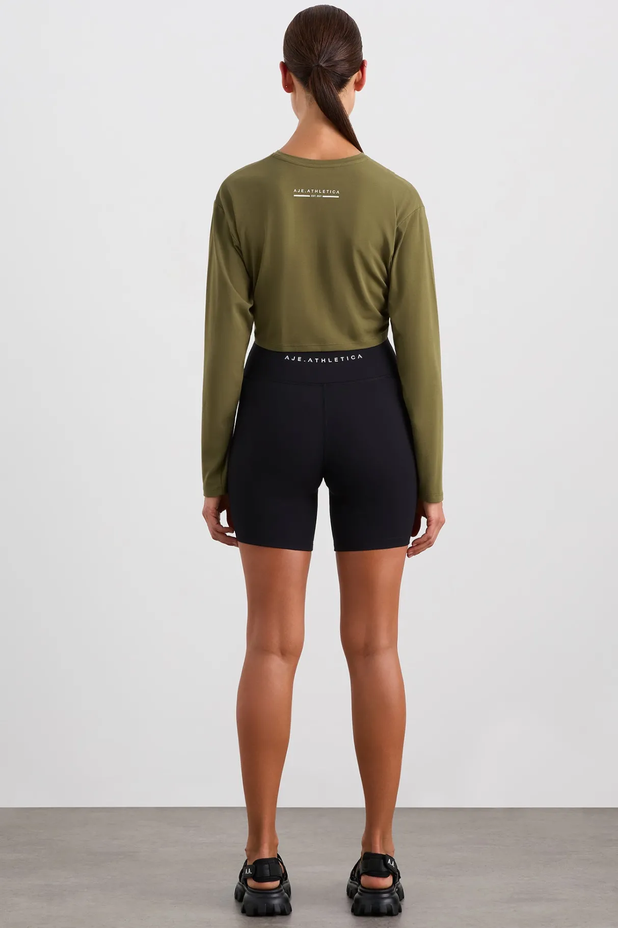cropped_crossover_long_sleeve_top__4.webp Fashion Aje ATHLETICA Cropped Crossover Long Sleeve Top 440 Deep Khaki