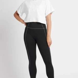 Hot Aje ATHLETICA Cropped Embossed Classic Logo T-Shirt 105 White