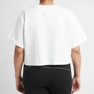 Hot Aje ATHLETICA Cropped Embossed Classic Logo T-Shirt 105 White
