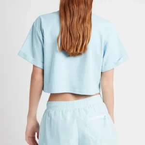 Hot Aje ATHLETICA Cropped Embossed Classic Logo T-Shirt 105 Ice Blue