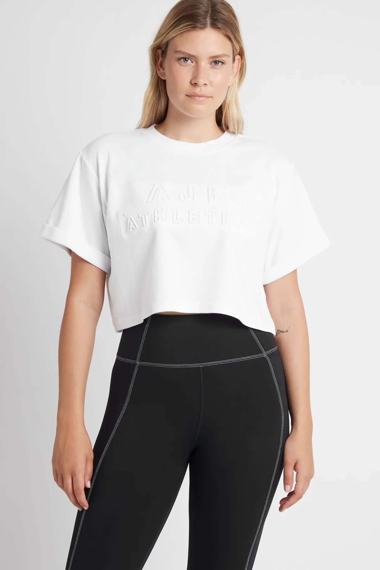 cropped_embossed_classic_logo_tshirt__6.webp Hot Aje ATHLETICA Cropped Embossed Classic Logo T-Shirt 105 White
