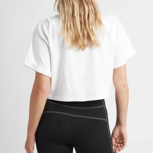 Hot Aje ATHLETICA Cropped Embossed Classic Logo T-Shirt 105 White
