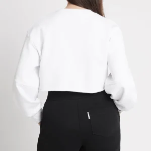Best Sale Aje ATHLETICA Cropped Embossed Logo Crew Jumper 413 White