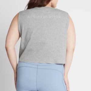 Online Aje ATHLETICA Cropped Embossed Signature Logo Tank 112 Grey Marle