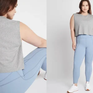 Online Aje ATHLETICA Cropped Embossed Signature Logo Tank 112 Grey Marle