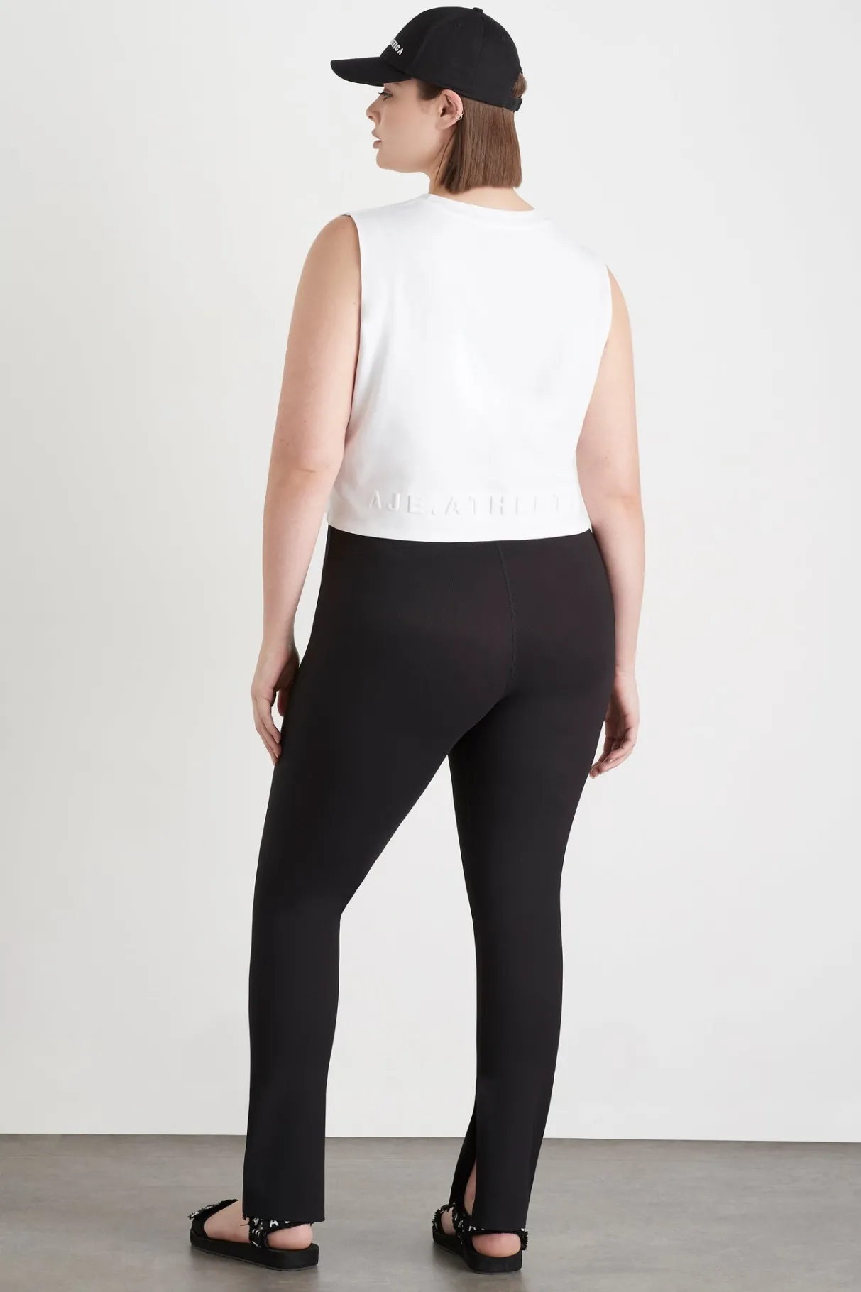 cropped_embossed_signature_logo_tank__13-3.webp Shop Aje ATHLETICA Cropped Embossed Signature Logo Tank 106 White