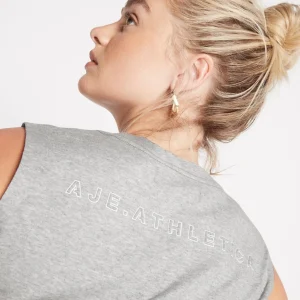 Online Aje ATHLETICA Cropped Embossed Signature Logo Tank 112 Grey Marle