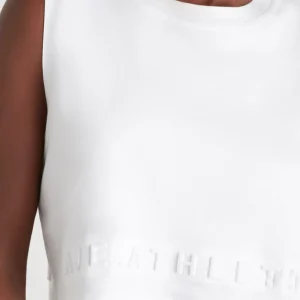 Shop Aje ATHLETICA Cropped Embossed Signature Logo Tank 106 White
