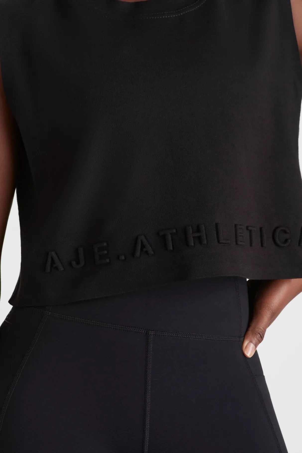 cropped_embossed_signature_logo_tank__3.webp Cheap Aje ATHLETICA Cropped Embossed Signature Logo Tank 106 Black
