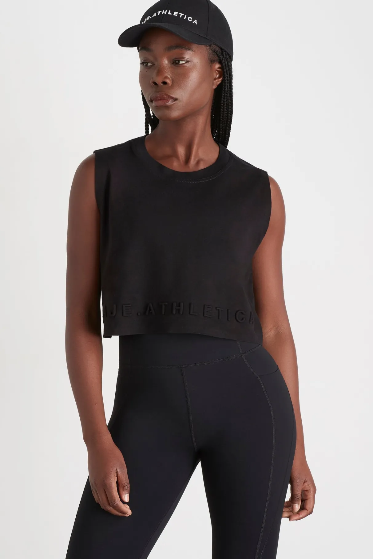 cropped_embossed_signature_logo_tank__4.webp Cheap Aje ATHLETICA Cropped Embossed Signature Logo Tank 106 Black