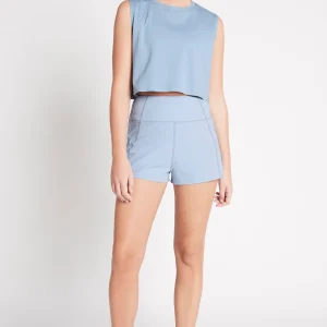 Cheap Aje ATHLETICA Cropped Embossed Signature Logo Tank 112 Steel Blue