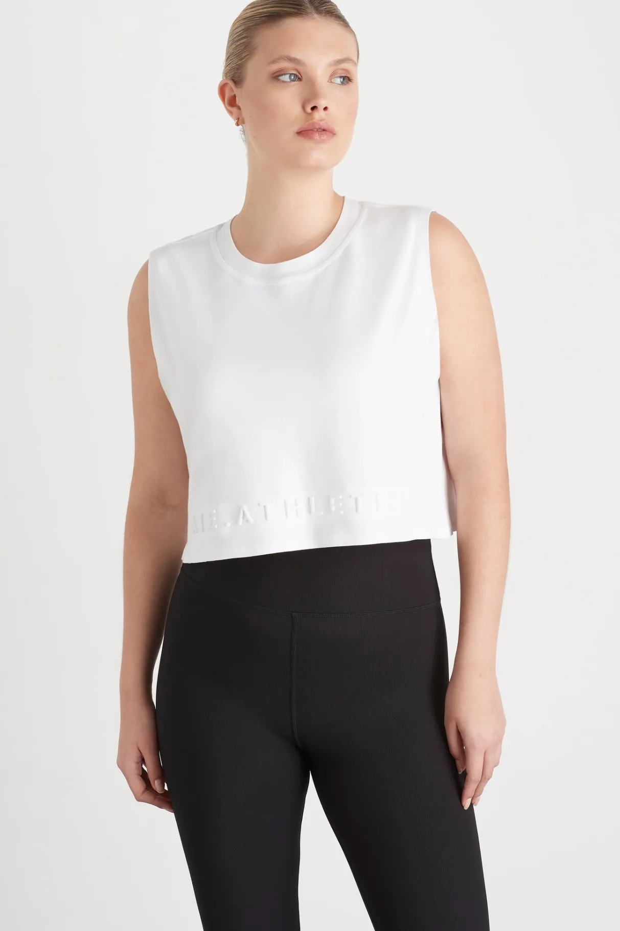 cropped_embossed_signature_logo_tank__5-3.webp Shop Aje ATHLETICA Cropped Embossed Signature Logo Tank 106 White