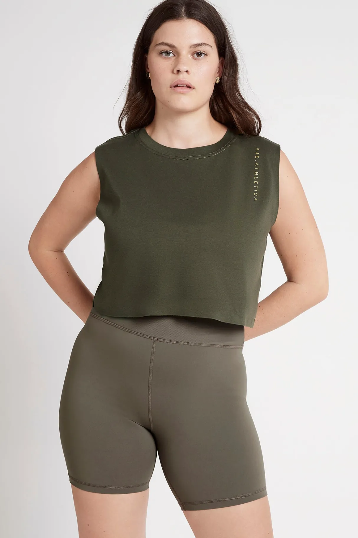 cropped_embossed_signature_logo_tank__6-4.webp Best Aje ATHLETICA Cropped Embossed Signature Logo Tank 112 Forest Green