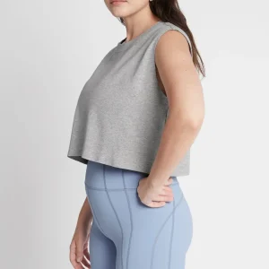 Online Aje ATHLETICA Cropped Embossed Signature Logo Tank 112 Grey Marle