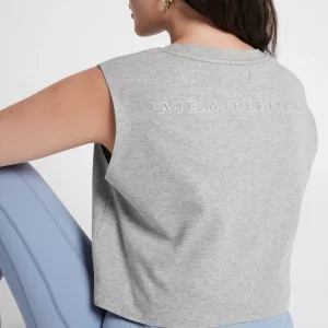 Online Aje ATHLETICA Cropped Embossed Signature Logo Tank 112 Grey Marle
