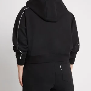 Cheap Aje ATHLETICA Cropped Essential Contrast Piping Hoodie 405 Black/White