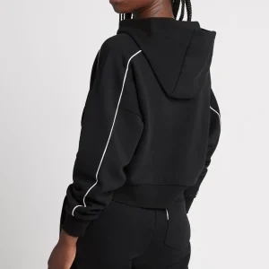 Cheap Aje ATHLETICA Cropped Essential Contrast Piping Hoodie 405 Black/White