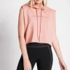Clearance Aje ATHLETICA Cropped Established Short Sleeve Hoodie 402 Rose Quartz