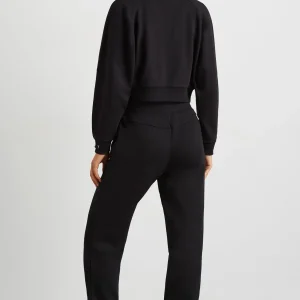Discount Aje ATHLETICA Cropped Fleece Funnel Neck Jumper 408 Black