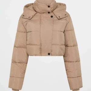 Fashion Aje ATHLETICA Cropped Hooded Puffer Jacket 764 Dune