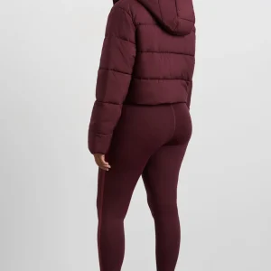 Store Aje ATHLETICA Cropped Hooded Puffer Jacket 764 Burgundy