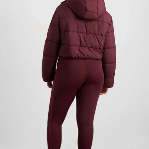 Store Aje ATHLETICA Cropped Hooded Puffer Jacket 764 Burgundy