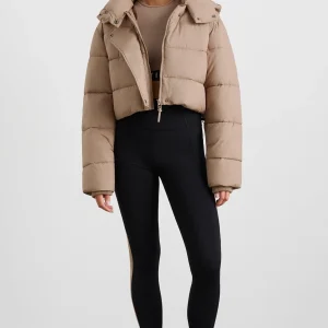 Fashion Aje ATHLETICA Cropped Hooded Puffer Jacket 764 Dune