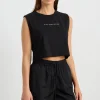 New Aje ATHLETICA Cropped Jersey Tank 147 Black