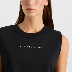 New Aje ATHLETICA Cropped Jersey Tank 147 Black