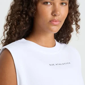 New Aje ATHLETICA Cropped Jersey Tank 147 White