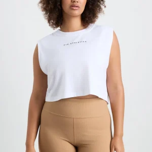 New Aje ATHLETICA Cropped Jersey Tank 147 White