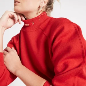 New Aje ATHLETICA Cropped Knit Funnel Neck Jumper 408 Garnet Red