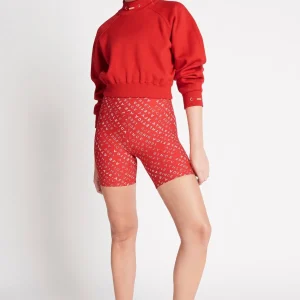New Aje ATHLETICA Cropped Knit Funnel Neck Jumper 408 Garnet Red
