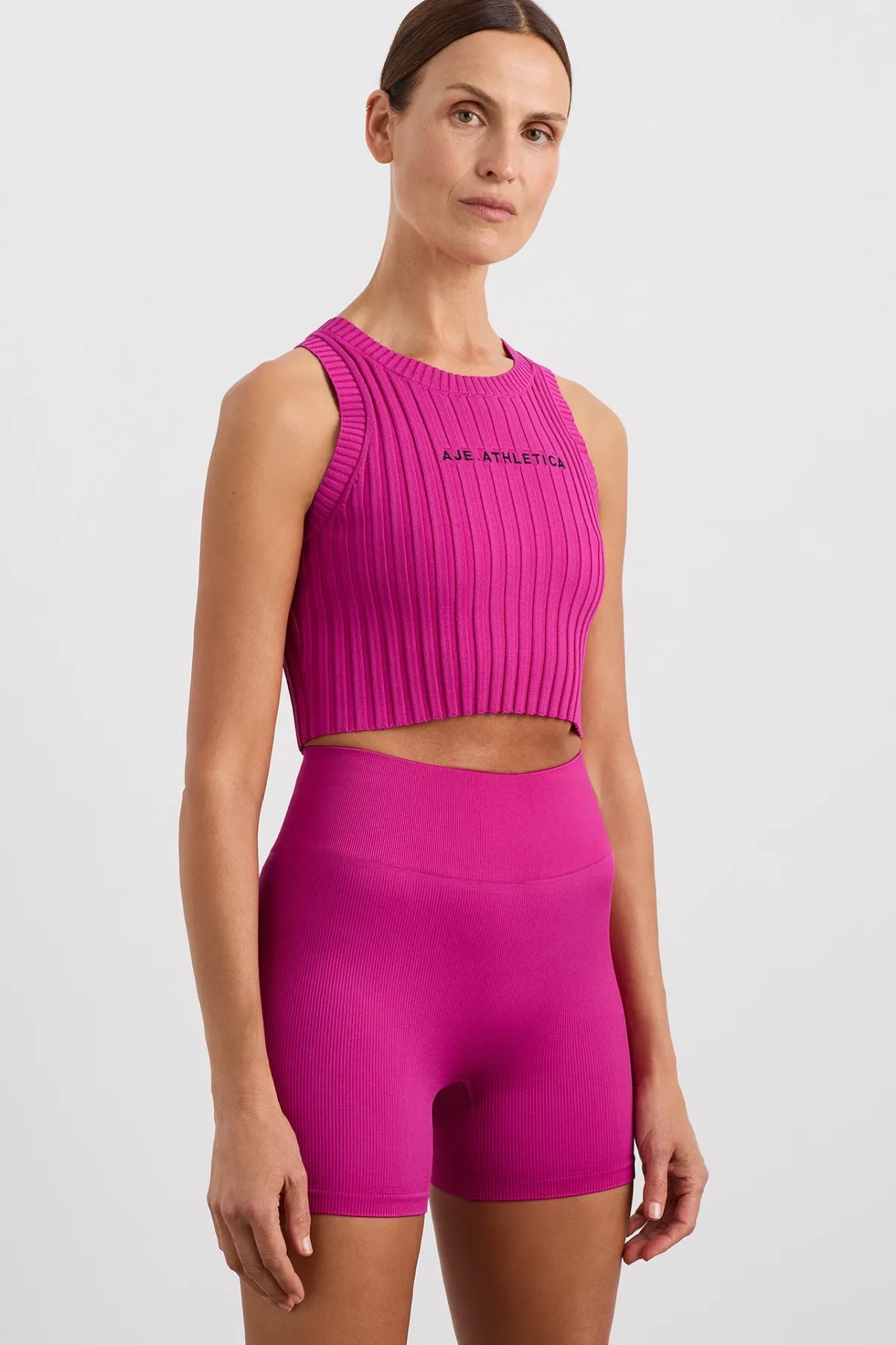 cropped_knitted_logo_tank__0-1.webp Shop Aje ATHLETICA Cropped Knitted Logo Tank 135 Power Pink