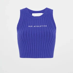 Best Aje ATHLETICA Cropped Knitted Logo Tank 135 Electric Blue