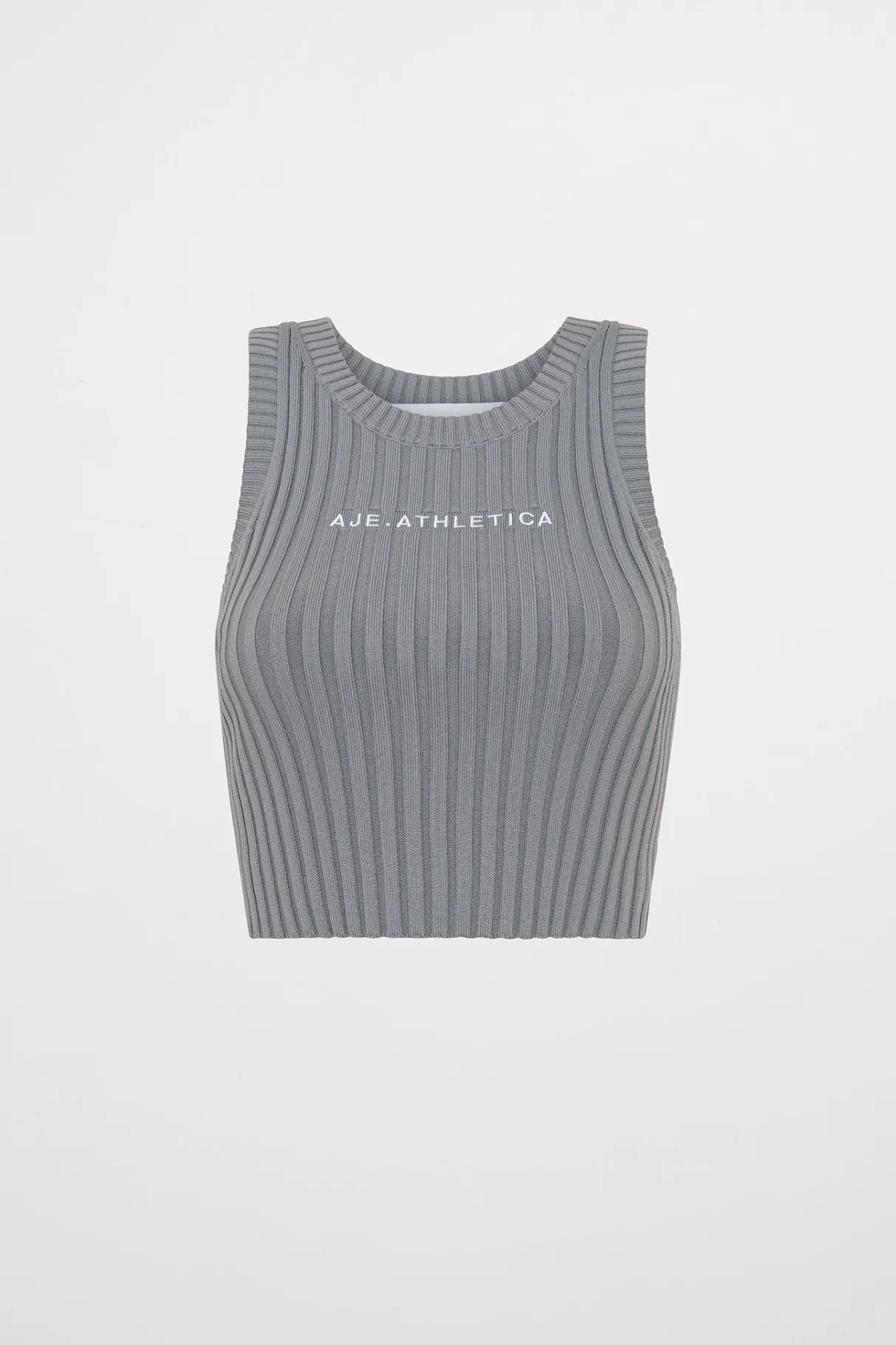 cropped_knitted_logo_tank__1-3.webp Clearance Aje ATHLETICA Cropped Knitted Logo Tank 135 Slate Surge
