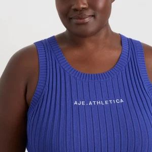 Best Aje ATHLETICA Cropped Knitted Logo Tank 135 Electric Blue
