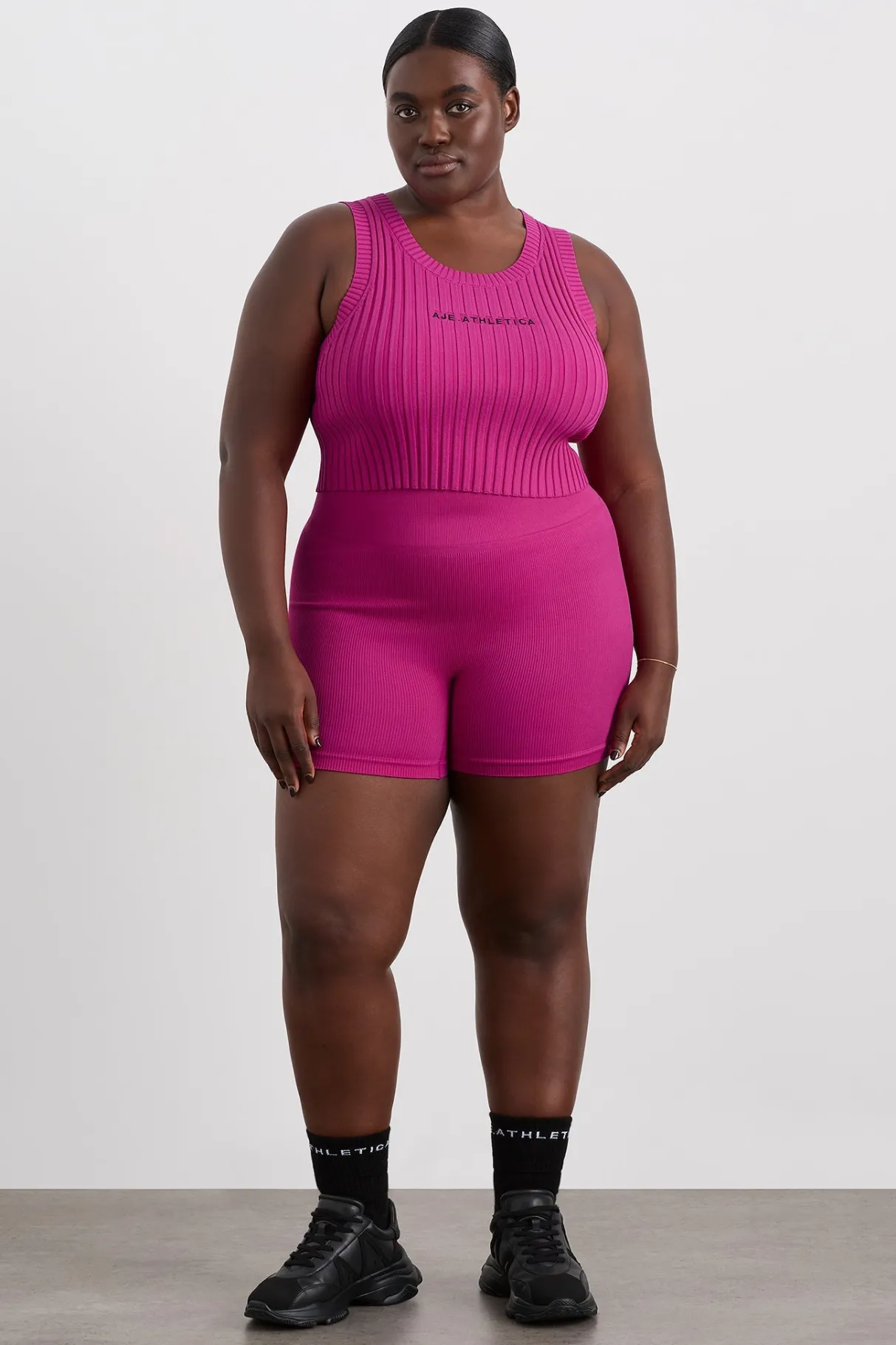 cropped_knitted_logo_tank__10.webp Shop Aje ATHLETICA Cropped Knitted Logo Tank 135 Power Pink