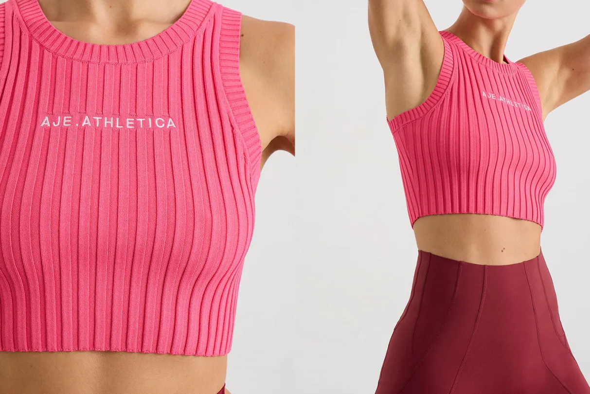 cropped_knitted_logo_tank__16.webp Flash Sale Aje ATHLETICA Cropped Knitted Logo Tank 135 Rouge Pink