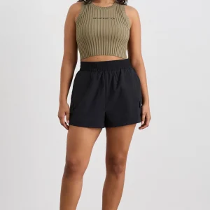 Fashion Aje ATHLETICA Cropped Knitted Logo Tank 135 Soft Khaki/Black