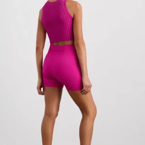 Shop Aje ATHLETICA Cropped Knitted Logo Tank 135 Power Pink