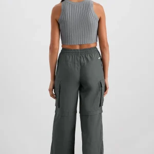 Clearance Aje ATHLETICA Cropped Knitted Logo Tank 135 Slate Surge